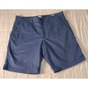 GAP Essential Khaki Shorts 10" Inseam Blue Star Print‎ Casual Mens Size 34